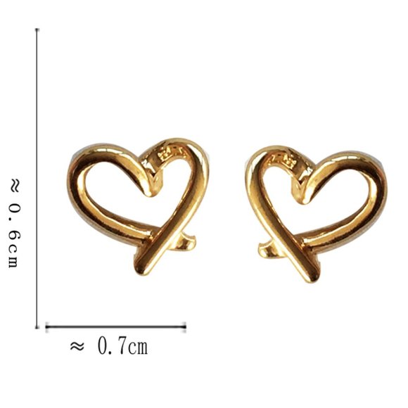 💙💕Last one Wire Heart Stud Earrings - Picture 9 of 15